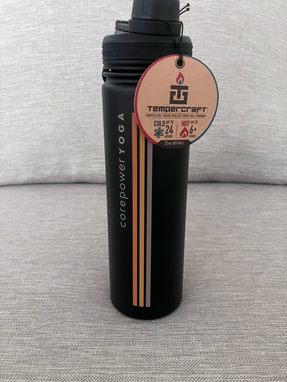 Tempercraft 22 oz Insulated Bottle for CorePowerYoga